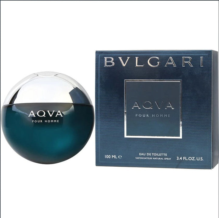 BVLGARI AQVA 3.4 OZ EDT Mdisplayed with ocean-inspired decor