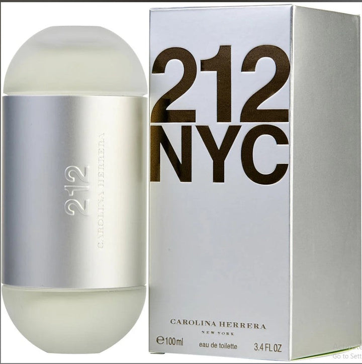 212 NYC 3.4 OZ EDT W by Carolina Herrera at Paris Connection Perfumes, featuring a stylish bottle and fresh, floral fragrance.