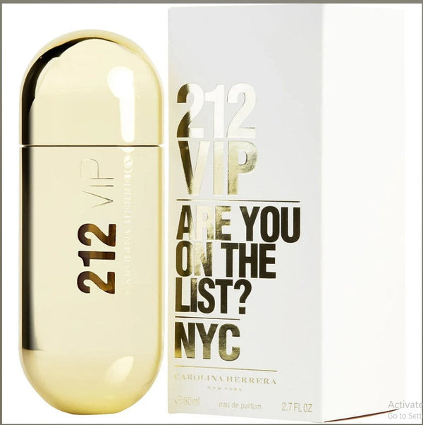 212 VIP 2.7 OZ EDP W by Carolina Herrera, featuring a stylish bottle and luxurious fragrance. Experience Best Fragrances at Paris Connection Perfumes!