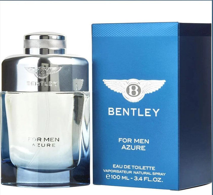 BENTLEY AZURE 3.4 oz EDT for Men - a refreshing and vibrant fragrance in an elegant bottle at Paris Connection Perfumes.