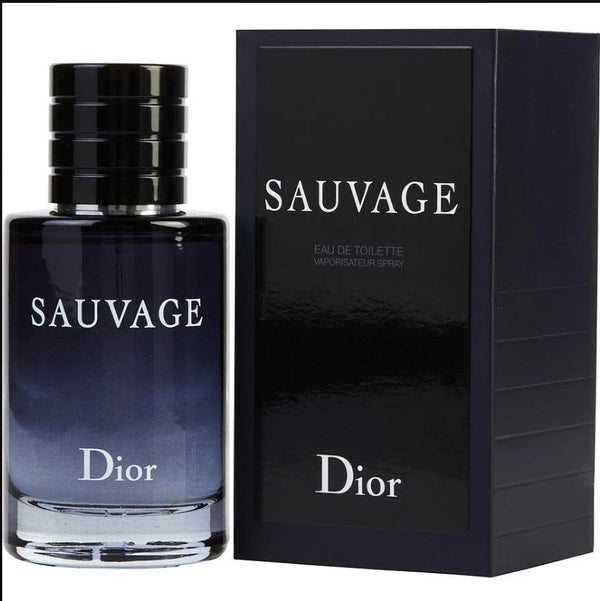 Dior Sauvage 2 oz EDP for Men bottle, compact yet powerful fragrance.Shop Now at Paris Connection Perfumes!