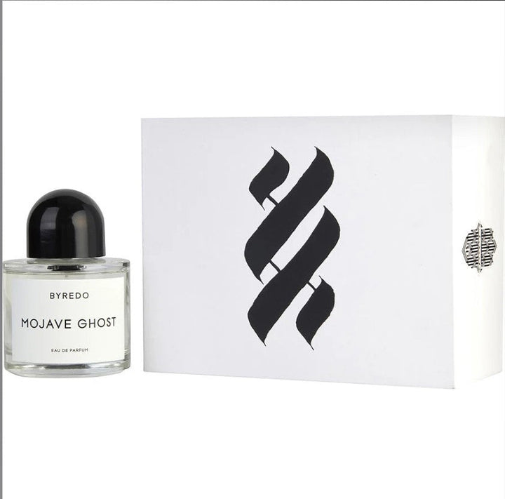 BYREDO GHOST 3.3 OZ Eau de Parfum bottle, showcasing its elegant design and minimalist aesthetic, available at Paris Connection Perfumes.