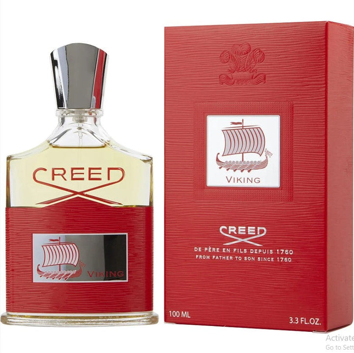 Creed Viking 3.3 oz for Men bottle. Dynamic fragrance combining fresh spices and warm woods.