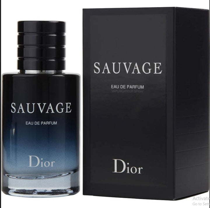 Dior Sauvage 2 oz Parfum for Men, a deep and rich aroma in a sleek bottle.