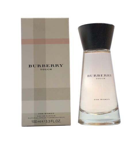 Burberry Touch for Women EDP Spray in new packaging, 3.3 oz, showcasing elegant floral and fruity notes. Available at Paris Connection Perfumes for a delightful fragrance experience.