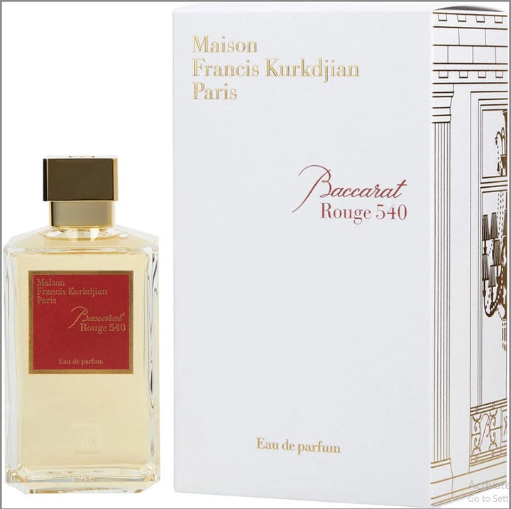 "Baccarat Rouge 540 6.8 oz EDP from the Paris connection perfume, showcasing an elegant bottle and luxurious fragrance known for its enchanting and rich scent profile."