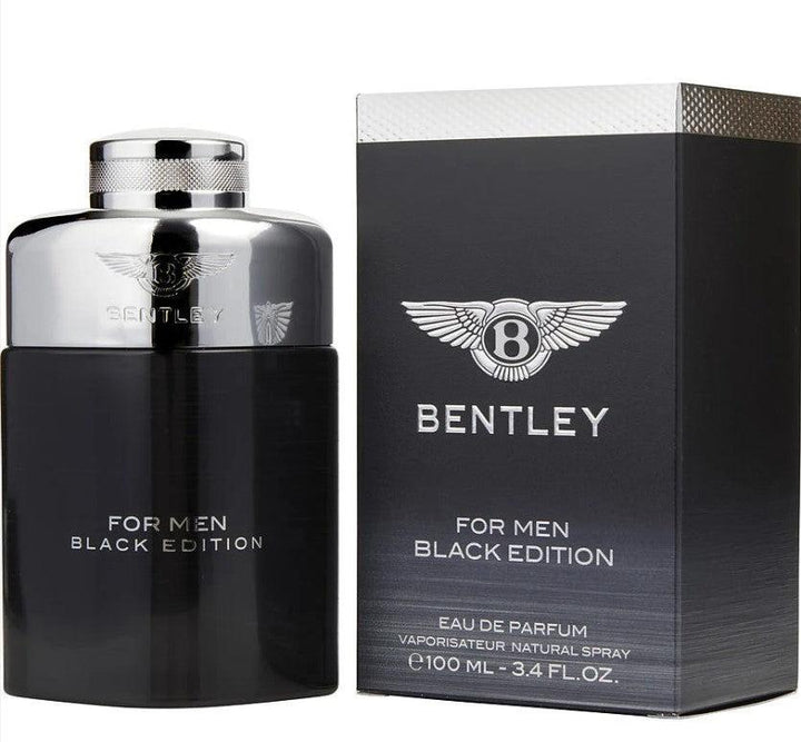 BENTLEY BLACK EDITION 3.4 oz EDT for Men - bold and luxurious fragrance in a sleek black bottle at Paris Connection Perfumes.