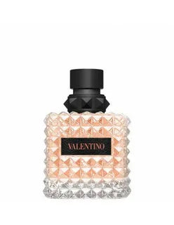 Valentino Donna Born In Roma EDP Spray, 3.4 oz for Women by Paris Connection Perfumes, in an elegant, textured bottle, exuding a rich and sophisticated scent with modern flair.