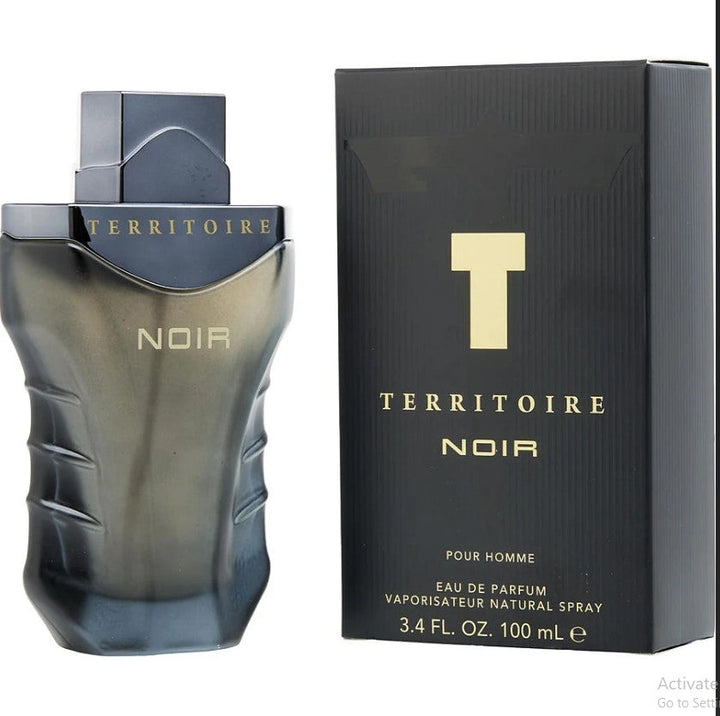 TERRITOIRE NOIR 3.4 OZ EDP Men, a deep and mysterious fragrance. Available at Paris Connection Perfumes.