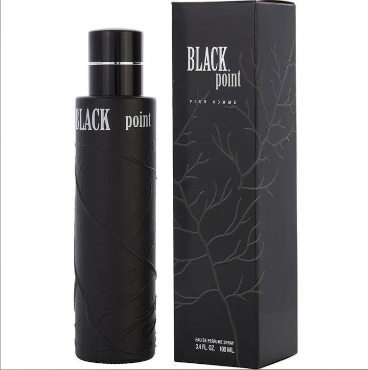 BLACK POINT COLOGNE 3.4 OZ Eau de Parfum Spray by Yzy Perfume from Paris Connection Perfumes – Elegant fragrance bottle with sleek black design