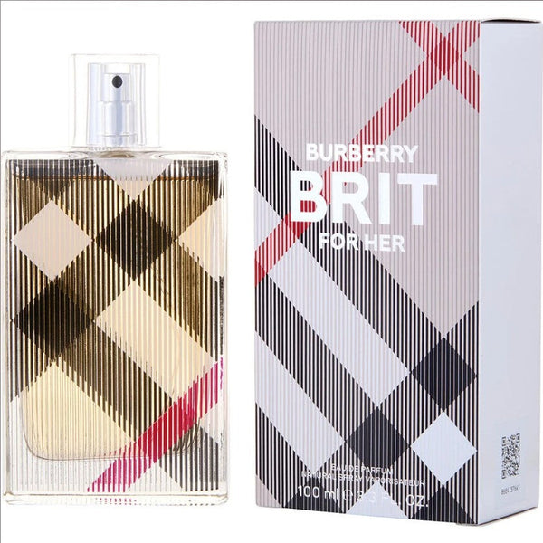 BURBERRY BRIT 3.3 OZ EDP bottle against a neutral background. Available at Paris Connection Perfumes.