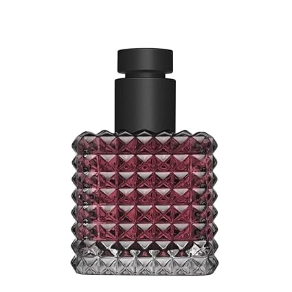 Valentino Donna Born In Roma Intense EDP Intense Spray, 3.4 oz for Women by Paris Connection Perfumes, in an elegant studded black bottle, capturing a deep and captivating scent for confident women.