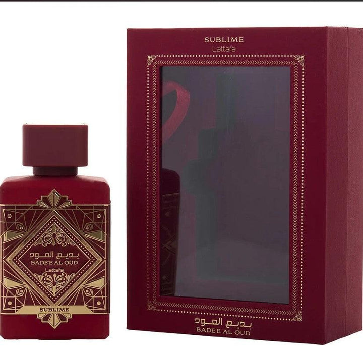 BADEE AL OUD SUBLIME 3.4 oz bottle - luxurious oud fragrance in an elegant design at Paris Connection Perfumes.