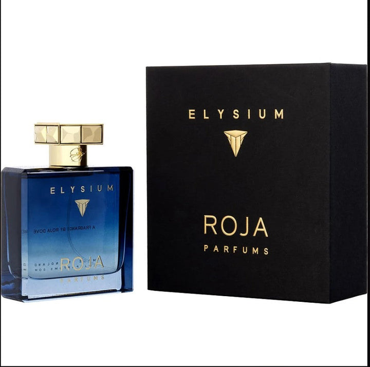 APEX ELYSIUM ROJA 3.4OZ EDP bottle displayed elegantly, showcasing its sleek design and luxurious packaging, set against a stylish background that highlights its premium fragrance appeal at Paris Connection Perfumes.