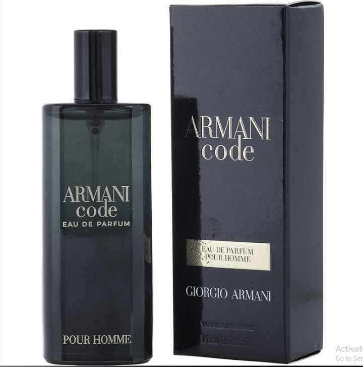 ARMANI CODE 0.5 OZ Eau de Parfum for Men - A sophisticated men's fragrance with a blend of fresh citrus, tonka bean, and warm wood notes, perfect for any occasion-Paris Perfume Connection