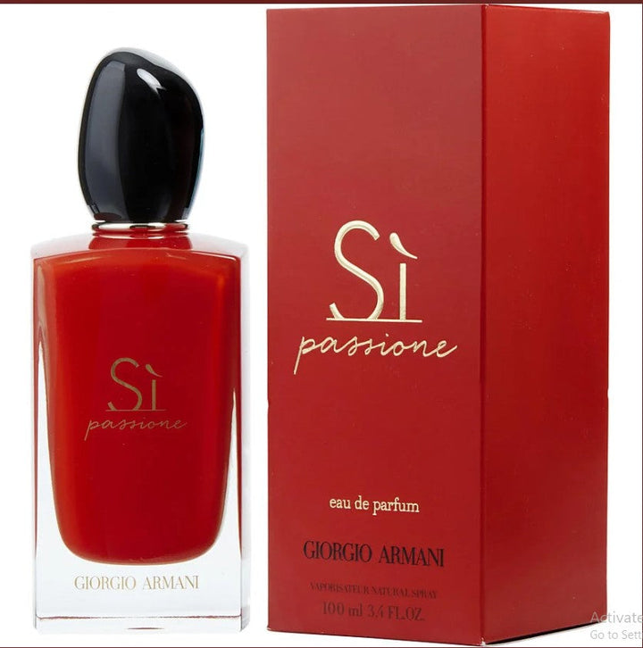 Armani Si Passione 3.4 oz EDP W bottle with Paris Connection Perfume branding