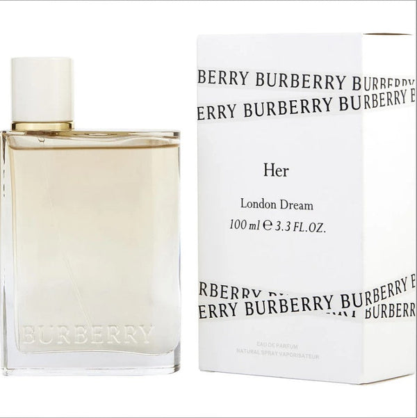 BURBERRY HER LONDON DREAM 3.3 OZ EDP on a dreamy background, From Paris Connection Perfumes. 