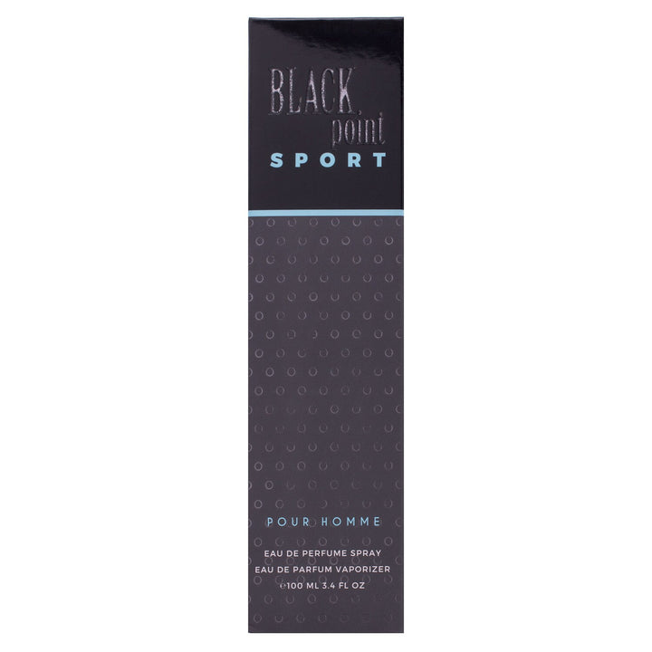 Experience the invigorating essence of Black Point Sport Eau De Parfum Spray 3.4 oz from Paris Connection Perfumes, a fresh and energetic fragrance that combines zesty citrus notes with aromatic herbs.