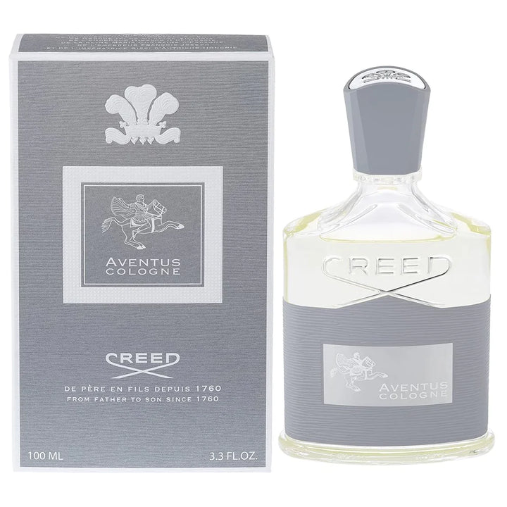 Creed Aventus Cologne 3.3 oz bottle for men - luxury fragrance with notes of mandarin, ginger, patchouli, and tonka bean, perfect for a confident, modern scent-Paris Connection Perfume