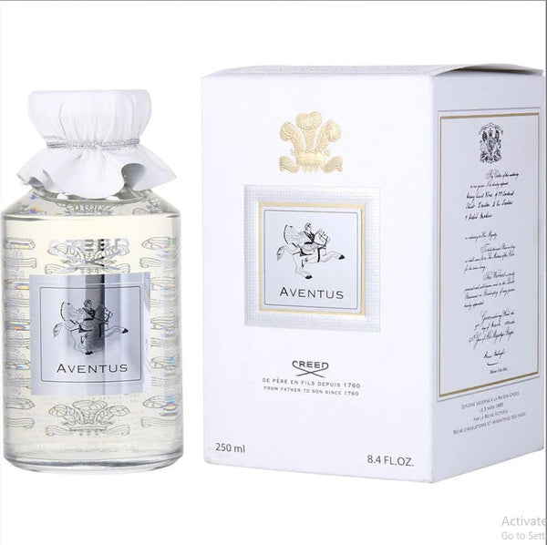 Creed Aventus 8.4 oz EDT bottle. Larger size of the classic fragrance for lasting allure-Paris Connection Perfumes