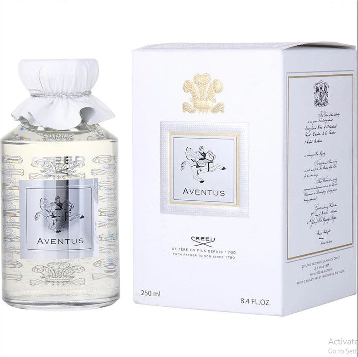 Creed Aventus 8.4 oz EDT bottle. Larger size of the classic fragrance for lasting allure-Paris Connection Perfumes