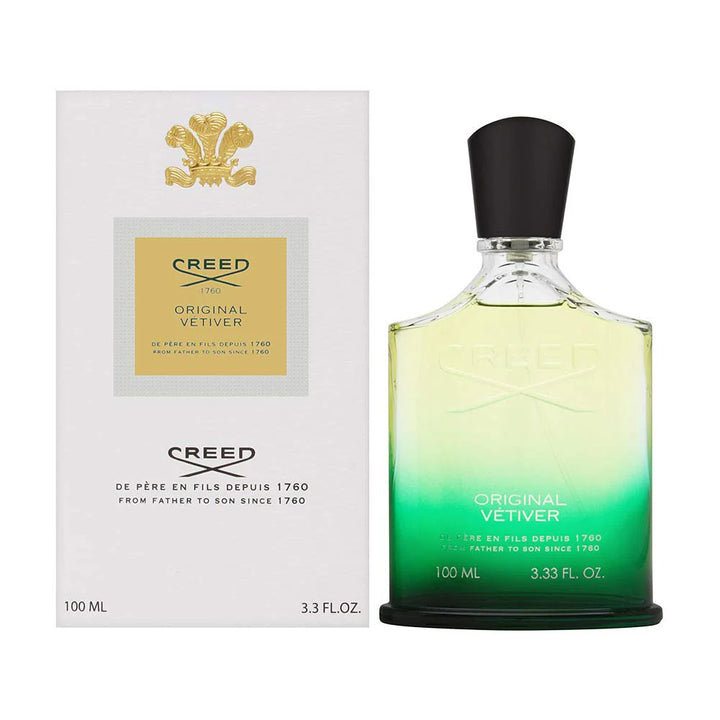 Creed Vetiver Eau De Parfum Spray 3.3 oz at ParisConnectionPerfumes.com – Earthy and Refreshing 3.3 oz Fragrance with Distinct Vetiver Notes for a Classic Scent Experience