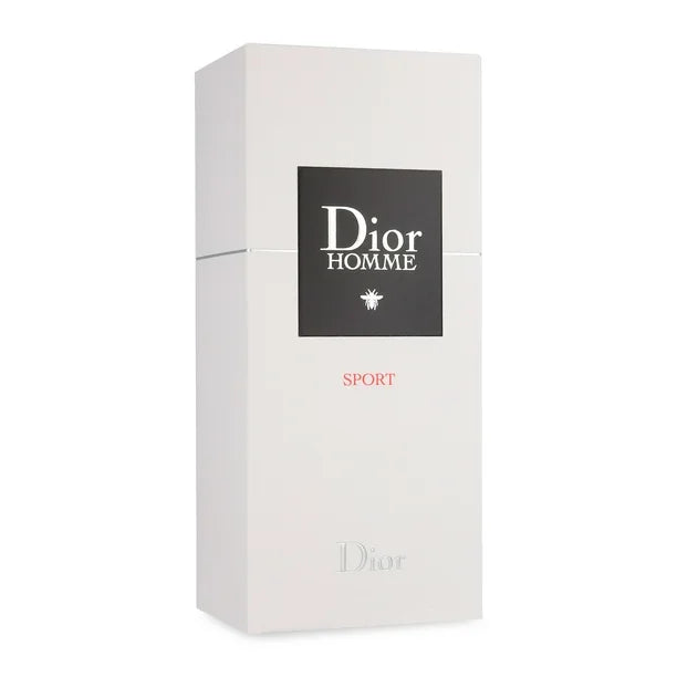 Elegant box design of Dior Homme Sport fragrance, featuring a sleek and modern aesthetic. Available at Paris Connection Perfumes. Explore more at parisconnectionperfumes.com