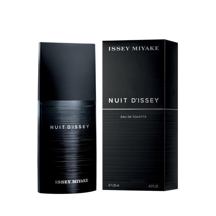 Elegant Issey Nuit 4.2 oz EDT bottle at Paris Connection Perfumes, perfect for those seeking a deep and mysterious fragrance.