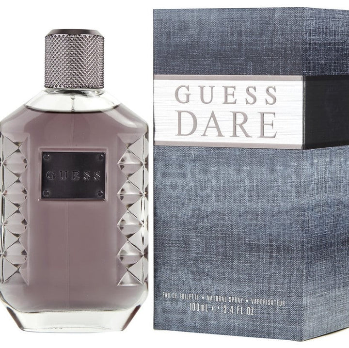 Guess Dare 3.4 oz EDT offers a bold and playful fragrance for women. Available at Paris Connection Perfumes.

