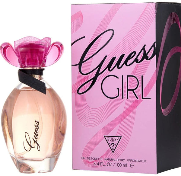 Guess Girl 3.4 oz EDT features a floral and fruity fragrance. Available at Paris Connection Perfumes.