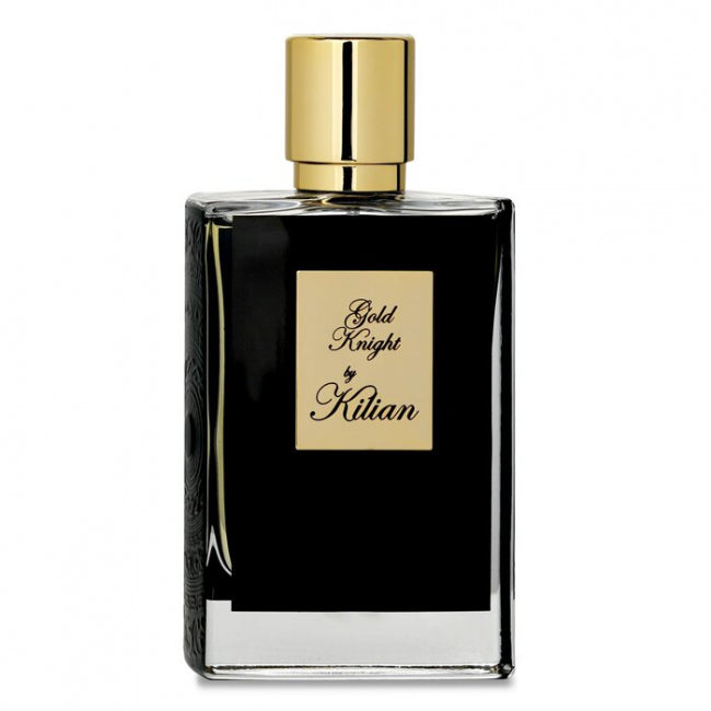 Gold Knight 1.7 oz EDP displayed at Paris Connection Perfumes, featuring a striking bottle design that embodies strength and elegance, perfect for those who command attention.

