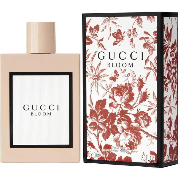 Gucci Bloom 3.3 oz EDP for Women in a beautifully designed floral bottle. Available at Paris Connection Perfumes.