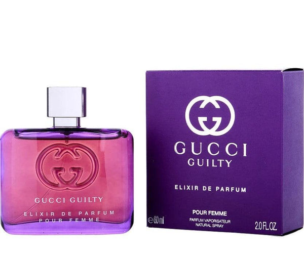 Gucci Elixir 2 oz Parfum for Women, elegantly packaged to entice the senses. Available at Paris Connection Perfumes.