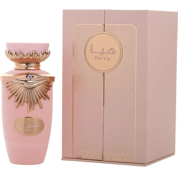 Haya Lattafa 3.4 oz EDP offers an exotic and mesmerizing fragrance for women. Available at Paris Connection Perfumes.