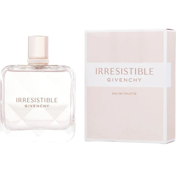 Irresistible 2.7 oz EDT bottle elegantly displayed at Paris Connection Perfumes, showcasing its vibrant floral and fruity notes.
