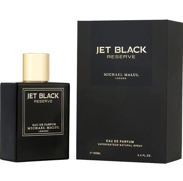 Jet Black Reserve 3.4 oz EDP featured at Paris Connection Perfumes, presenting a luxurious fragrance that combines depth and elegance for a distinctive scent experience.