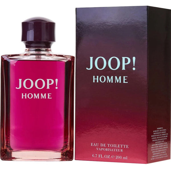 A stylish presentation of Joop 6.7 oz EDT, offering a captivating scent with an eye-catching design, available at Paris Connection Perfumes.