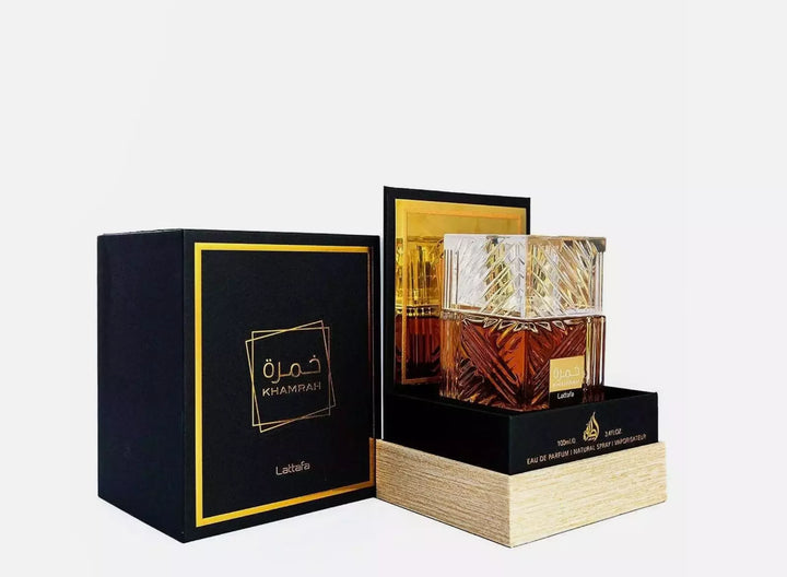  KHAMRAH EDP is designed for those who appreciate unique, luxurious scents. Embrace the allure of KHAMRAH and make it a signature part of your fragrance collection. Available at Paris Connection Perfumes.