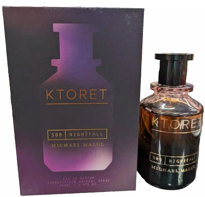 KTORET NIGHTFALL  now available at Paris Connection Perfumes. This 3.4 oz fragrance is designed for the bold and mysterious individual who embraces the beauty of the night.