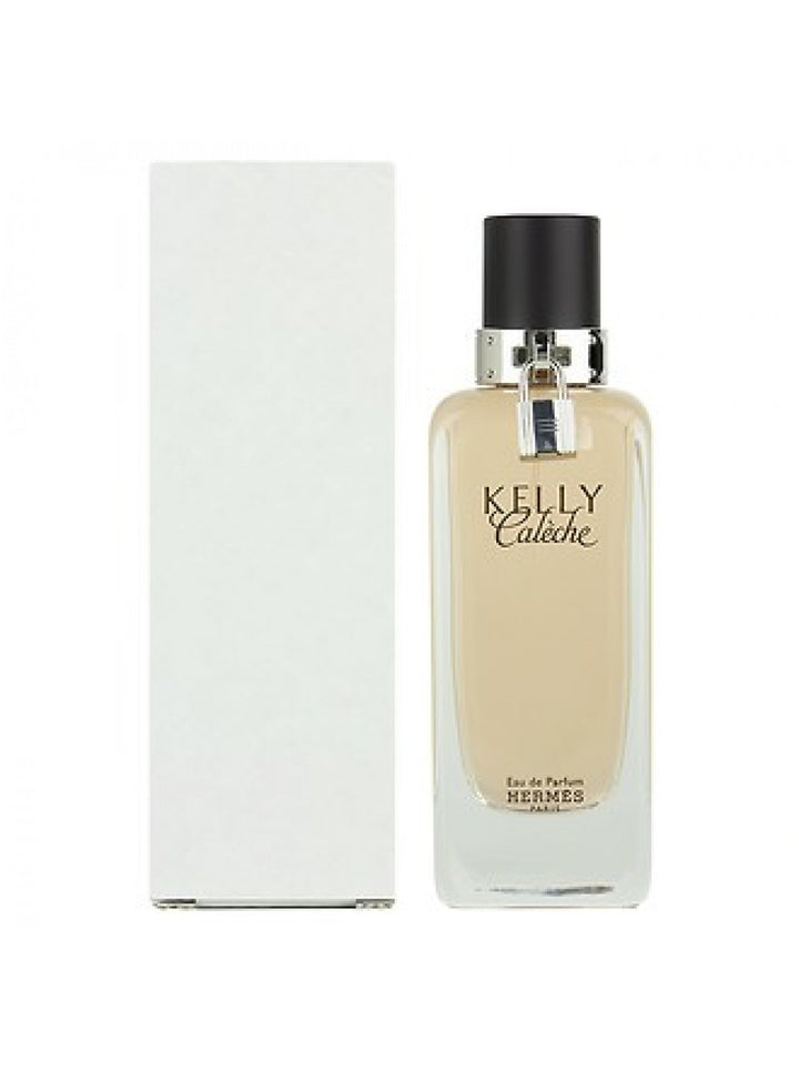 A close-up of Kelly Caleche 3.4 oz, emphasizing its stylish packaging and delightful fragrance notes, featured at Paris Connection Perfumes.