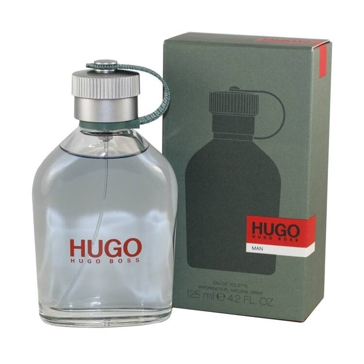 HUGO BOSS 4.2 OZ EDT from Paris Connection Perfumes, featuring a sleek, modern bottle with clean lines and a polished finish, elegantly packaged in a stylish box that reflects the fragrance's sophisticated character.