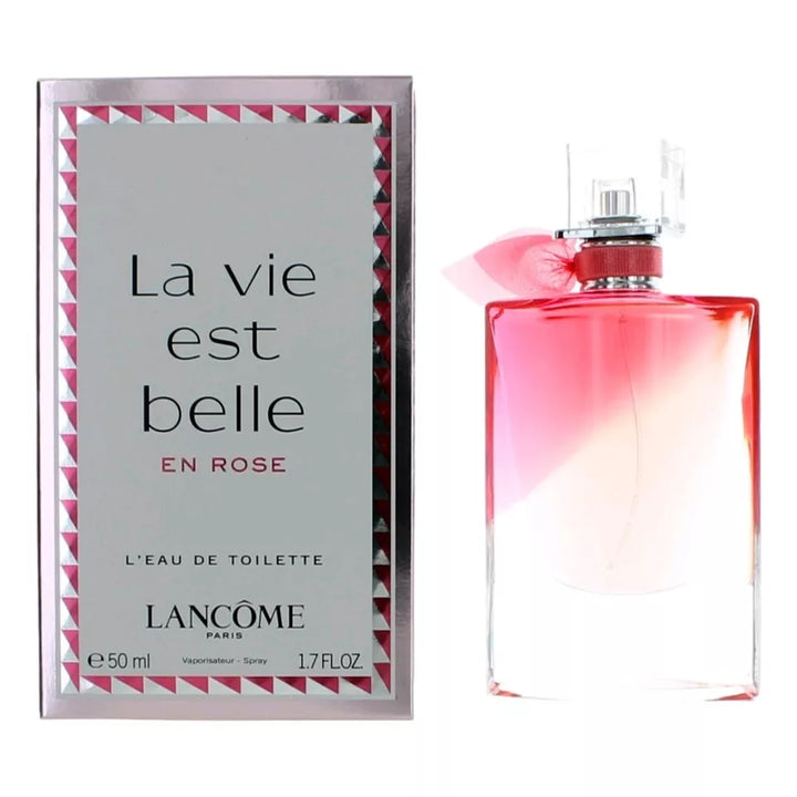 LA VIE EST BELLE EN ROSE now available at Paris Connection Perfumes. This 1.7 oz fragrance is designed for the woman who embraces life with optimism and elegance, adding a rosy outlook to every moment.