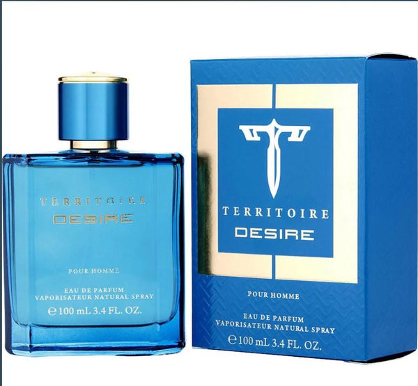 TERRITOIRE DESIRE 3.4OZ EDP , a captivating fragrance for bold men. Available at Paris Connection Perfumes.