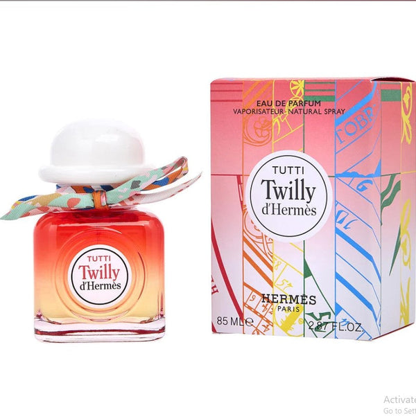 TWILLY TUTTI 2.8 OZ HERMES reflecting a cheerful and fresh scent Available at Paris Connection Perfumes.