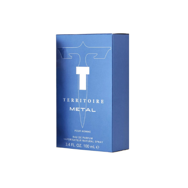 This Box is Territoire Metalmen
Eau De Parfum Spray 3.4 oz at Pris Connection Perfumes.