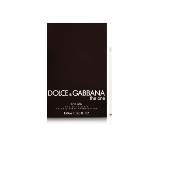 This box is Dolce and Gabbana The One Cologne Eau De Toilette Spray 5 oz offers a refined, masculine scent with fresh and spicy notes. Available at Paris Connection Perfumes.