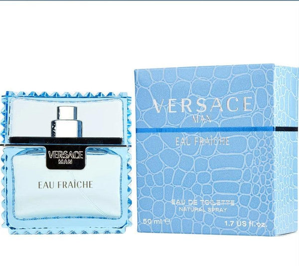 Versace Eau Fraîche 1.7 OZ EDT bottle with refreshing scent from  Paris Connection Perfumes.