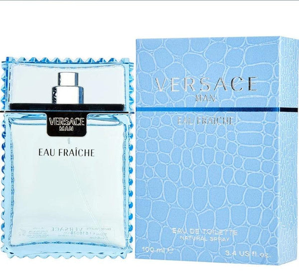 Versace Eau Fraîche 3.4 OZ EDT bottle with bright fragrance from Paris Connection Perfumes.