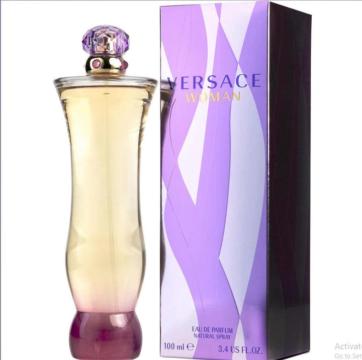 Versace Woman 3.4 OZ EDP, a luxurious fragrance for women. Available at Paris Connection Perfumes.