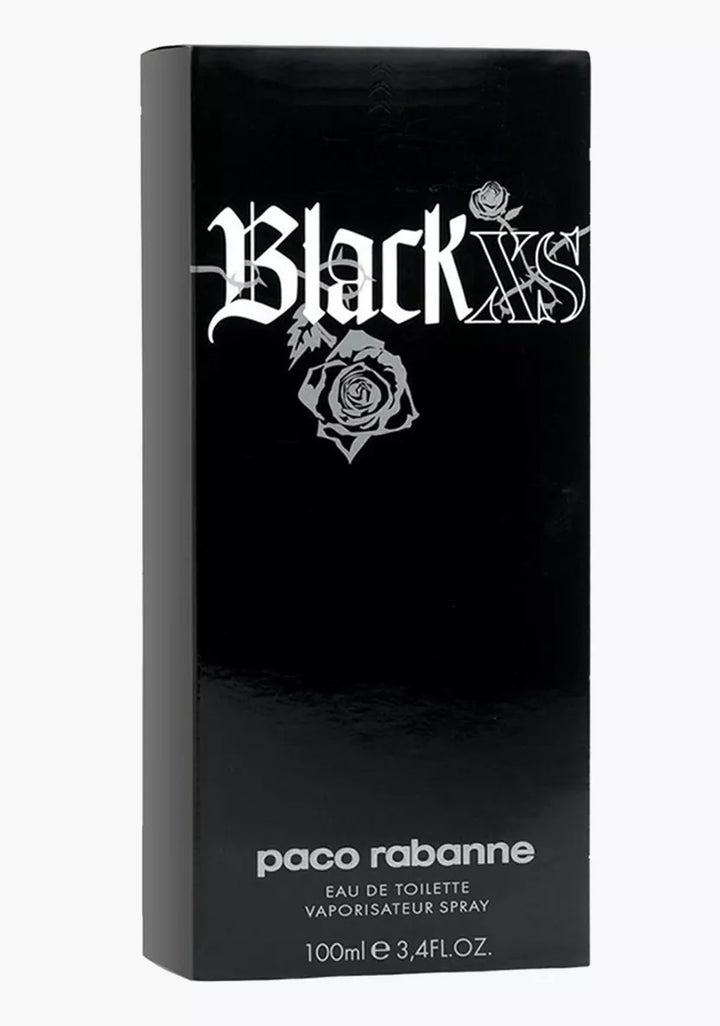 XS Black 3.4 oz EDT at ParisConnectionPerfumes.com – Bold fragrance featuring a blend of fresh and spicy notes for a captivating and modern scent experience.